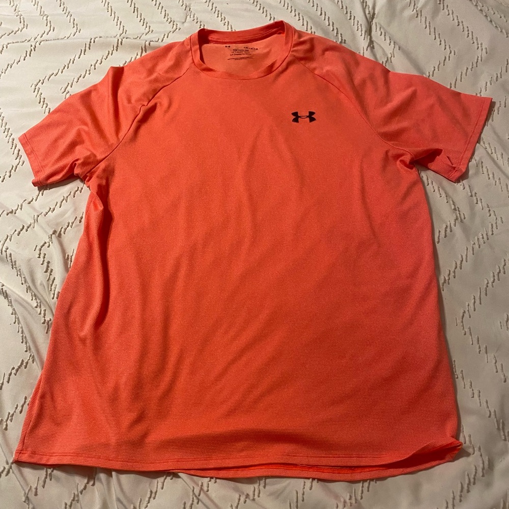 Under Armour Men's Orange  Short Sleeve Tee